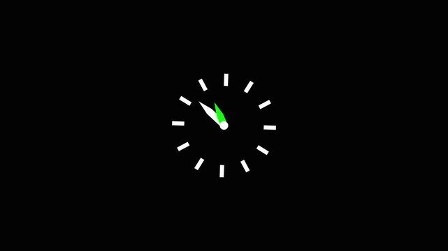 Vintage-tone clock animation on an olive-green leaf background for time passage.