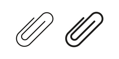 Obraz premium Paperclip icon illustration isolated on White background, Vector icon Eps10.