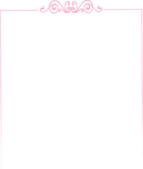 Obraz premium Pink Pastel Frame Background – Minimal Feminine Border Design with Copy Space, 4K