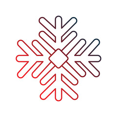 Obraz premium Snowflake icon with white background vector stock illustration