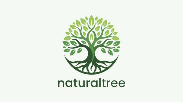 This logo, featuring a detailed tree design, symbolizes growth and health, ideal for brands focused on eco-friendly products or wellness services inspired by nature.