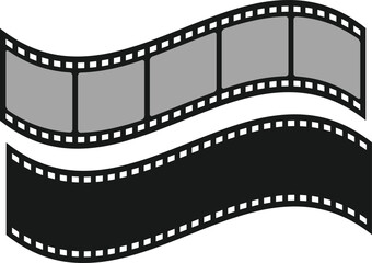 Fototapeta premium Filmstrip negative on transparent background.Vector