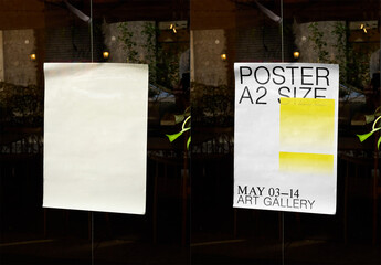 Mockup Of Customizable Vertical A2 Poster