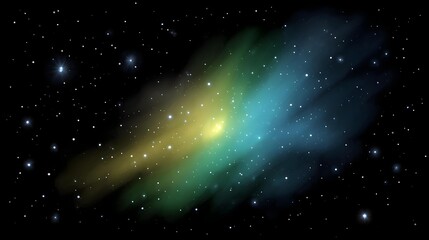 Fototapeta premium of cosmic nebula rendered in bold artistic strokes, blending space imagery with algorithmic textures