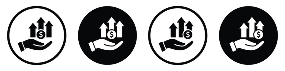Hand graph finance icon vector illustration