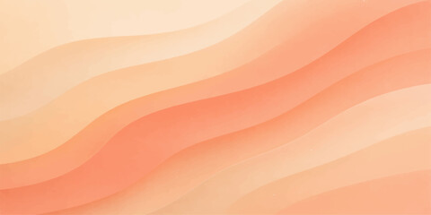 Abstract wavy background vector illustration featuring soft flowing silk fabric textures with pink and orange satin curves and gold light patterns for a decorative textile backdrop design © PIXEL