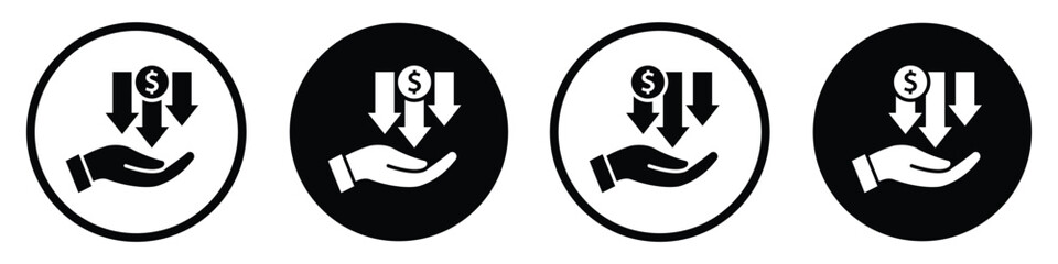 Hand graph finance icon vector illustration