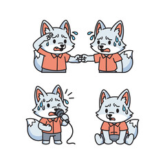 Obraz premium Cute hamster cartoon character relaxing with books and gaming, peaceful and calm illustration