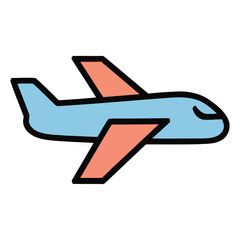 Airplane Icon &ndash; Air Travel Flight Vector Illustration