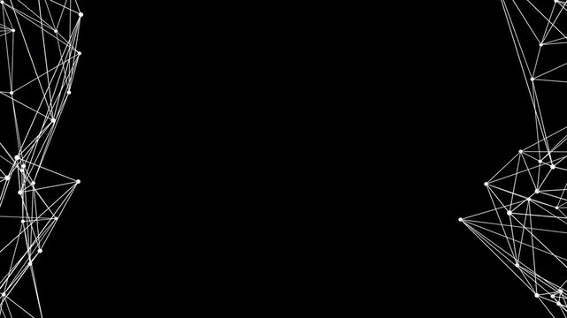 Cyberspace network background with binary data movement, business technology and finance concept.