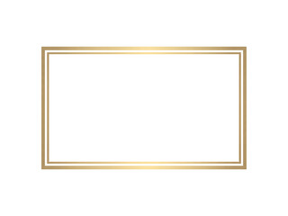 Obraz premium Clean double gold line border frame, a versatile element for sophisticated invitations, awards, and minimalist graphic design projects