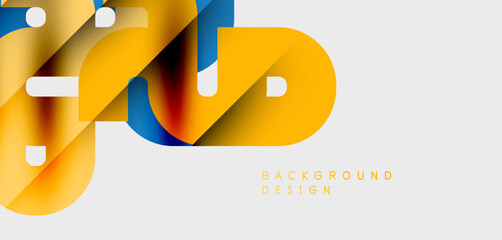 Abstract geometric shapes, vibrant colors, modern design. Gradient overlays create dynamic visual effect. Minimalist composition.