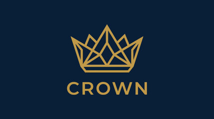 The elegant crown logo symbolizes royalty and prestige, ideal for enterprises focused on luxury products or services, showcasing a strong, regal identity.