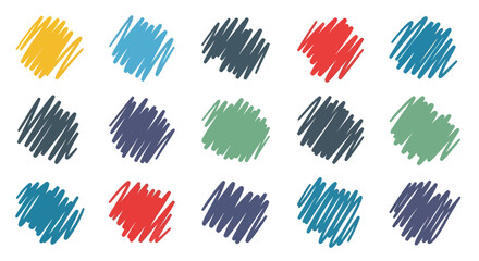 Fototapeta premium Colorful Brush Strokes Pattern on White Background.