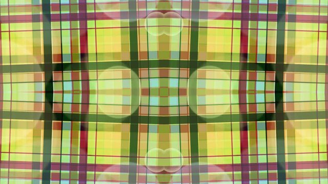 Colorful Plaid Pattern Animation Loop Video.