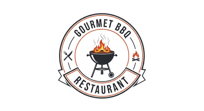 Gourmet BBQ Restaurant Logo Design.