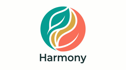 Fototapeta premium This tranquil design features abstract leaves in warm colors, conveying harmony and connection to nature; suitable for holistic, wellness, and natural products branding.