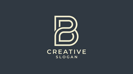 This logo features a unique intertwining 'B' design with a tagline, portraying creativity and professionalism, ideal for brands in creative industries and design. © xie