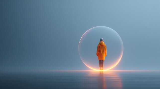 Conceptual everyday setup showing invisible borders and inner control