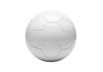 Fototapeta premium A white soccer ball on a plain white background isolated on transparent background