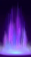 holographic productivity chart rising above glowing city skyline