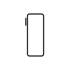 Sleek and minimalist outline illustration of a modern smartphone, representing digital communication, technology, and device functionality in a clean, adaptable design