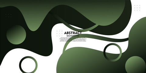 Bright abstract background with dynamic green overlapping waves and simple shape pattern element design concept. Vector Eps10