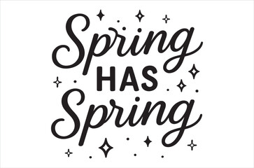 Fototapeta premium Basic RGBElegant spring typography with sparkling accents on white background