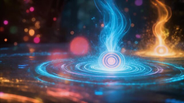 Human chakra points emitting dynamic glowing energy bursts, vibrant colors blending into a radiant aura, visualizing spiritual balance, inner energy flow, and holistic wellness.
