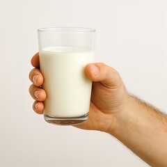 man drinking milk, glass of milk