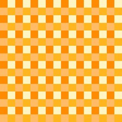 Warm Orange and Cream Checkerboard Geometric Design