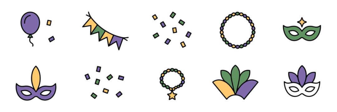 Minimalist party decor elements &ndash; Perfect for digital invitations.