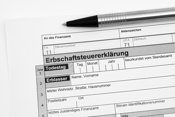 Erbschaftsteuererkl&auml;rung