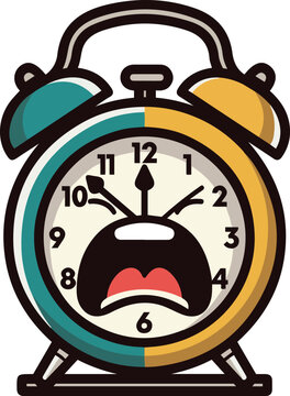 The Grumpy Morning Alarm Clock Screaming in Frustration