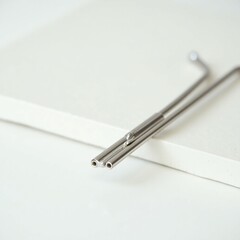 Reusable stainless steel straw for eco-friendly daily hydration