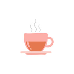 Obraz premium Hot Cup of Tea Flat Illustration