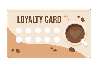 Cafe Loyalty Card Template, Coffee Shop Rewards Card