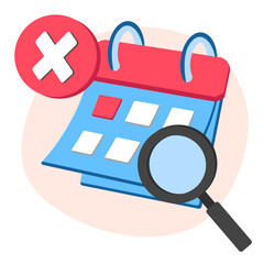 No Schedule Available Empty Calendar Illustration