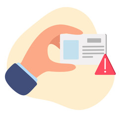 Data Lost or Stolen Identity Cyber Security Illustration