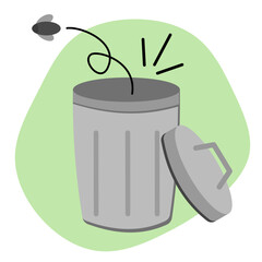 Empty State with Trash and Data Error Illustration