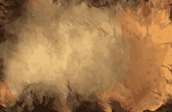 Vintage Parchment Texture - Old Burnt Paper Background with Grudge Edges and Stains