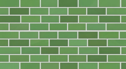 Seamless pattern of green brick wall texture. © AuraArt