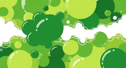 Vibrant green abstract bubble illustration
