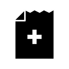 Obraz premium Clean and modern minimalist design featuring a white medical cross symbol centered on an open black book, ideal for healthcare, education, and professional presentations with a sleek aesthetic.