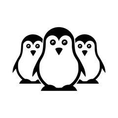 Fototapeta premium Penguins icon isolated on white background