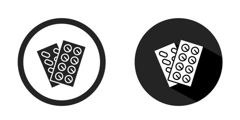 Medicine logo. Drug icon vector design black color. Stock vector.