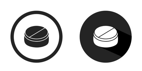 Medicine logo. Drug icon vector design black color. Stock vector.