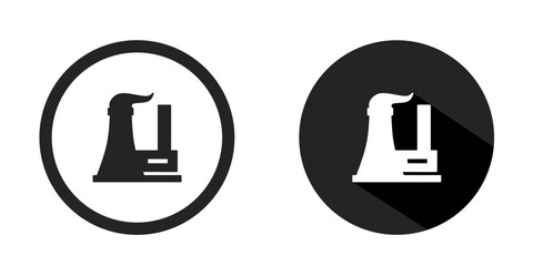 Factory logo. Factory icon vector design black color. Stock vector.