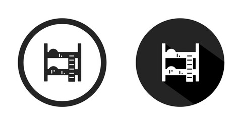 Bed logo. Bed icon vector design black color. Stock vector.