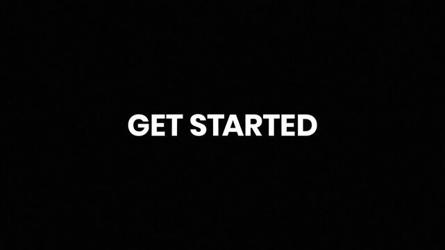 Get Started Liquid Glitch Text Animation 4K for App Onboarding and User Introduction Videos